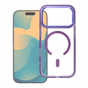 Case for Samsung A56 Frame Clear Hybrid Mag Cover compatible with MagSafe purple