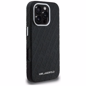 Karl Lagerfeld FW Stamped Karl MagSafe Suojakuori iPhone 16 Pro - musta
