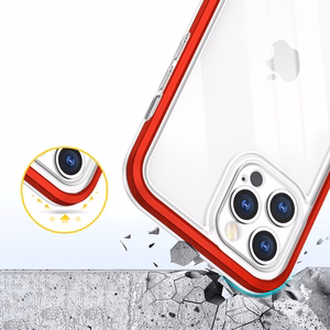 Kirkas 3in1 Kotelo iPhone 12 Pro Max kehys kansi geeli punainen