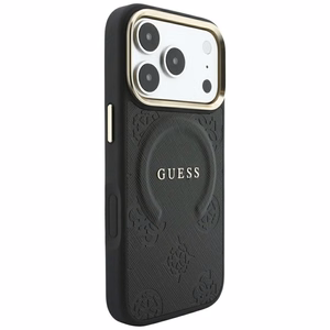 Kotelo mallille IPHONE 18 Pro/17 Pro MagSafe-yhteensopiva (Saffiano Peony Ring) (väri: musta)