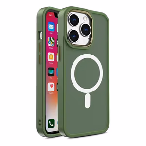 Panssaroitu magneettinen MagSafe Color Matte -suojakuori iPhone 14 Plus:lle - vihreä