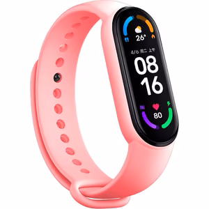 Ranneke Xiaomi Mi Band 5/6/7:lle - vaaleanpunainen