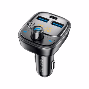 Forever TR-370 Bluetooth FM-lähetin, 2 x USB-A, 1 x USB-C PD 30W, musta