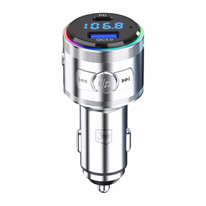 3mk Hyper -auton FM-lähetin latauksella, 48 W, QC/PD/PPS, USB 1C1A, hopea