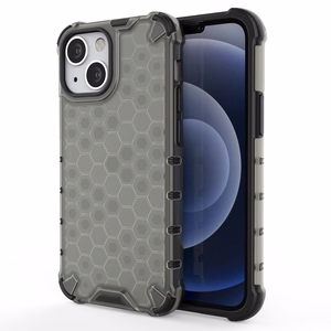 Honeycomb Asia panssari kansi TPU puskuri iPhone 13 mini musta