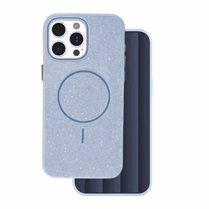 Erittäin ohut kiiltävä magneettinen suojakuori iPhone 15 Pro 6,1" sininen