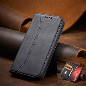 Magneetti Fancy Case tapauksessa iPhone 14 Pro flip kansi lompakko jalusta musta