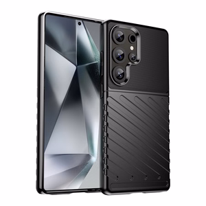 Thunder Suojakuori Samsung Galaxy S25 Ultra Silikoninen panssarisuoja - Musta