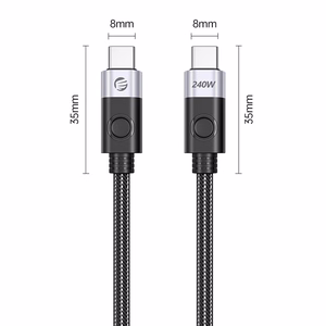 Orico 240W USB-C - USB-C latauskaapeli 1,5 m (musta)