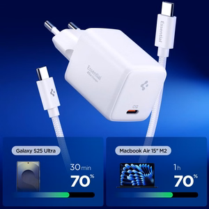 Spigen EE451EU Essential USB-C 45W seinälaturi - valkoinen