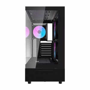Darkflash DPX90 tietokonekotelo (musta) + 3 tuuletinta