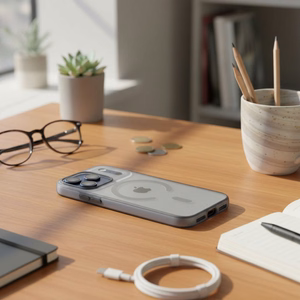 Case for iPhone 17 Flexline Mag Cover compatible with MagSafe gray