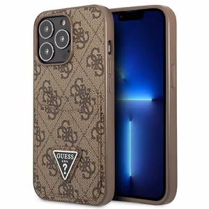 Guess 4G Triangle Logo Cardslot Suojakuori iPhone 13 Pro / 13:lle - ruskea