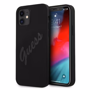 Guess GUHCP12SLSVSBK iPhone 12 mini 5.4" musta/musta kovakotelo Script Vintage
