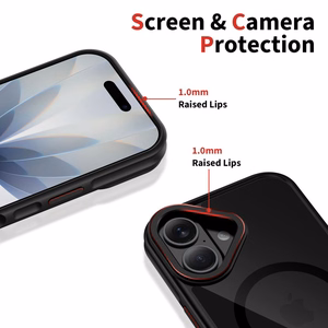 Tech-Protect MagHybrid MagSafe Suojakuori iPhone 17 -lle - musta ja punainen