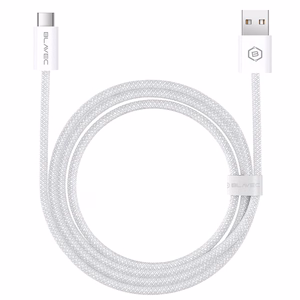 Blavec kaapeli Candy punottu - USB - Type C - PD 60W 3A 3 metriä Apple CarPlay/Android Auto (CCA-UC3W30) valkoinen