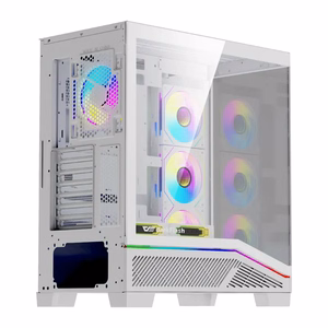 Darkflash K430 -tietokonekotelo + tuulettimet (valkoinen)