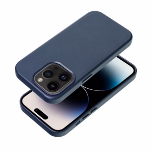 Nahkainen Mag Cover -suojakuori Samsung S25 PLUS:lle yhteensopiva MagSafen kanssa sininen
