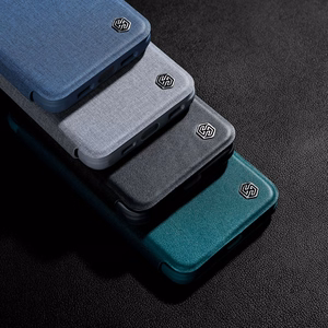 Nillkin Qin Qin Cloth Pro Case Case iPhone 14 Plus kameran kansi Holster kansi Flip Case harmaa