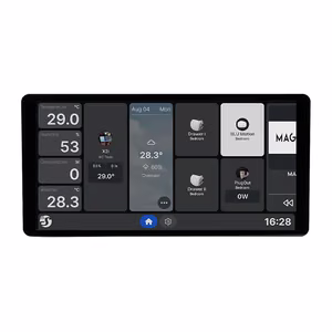 6,95 tuuman Shelly Wall Display X2i WiFi/BLU ohjauspaneeli musta