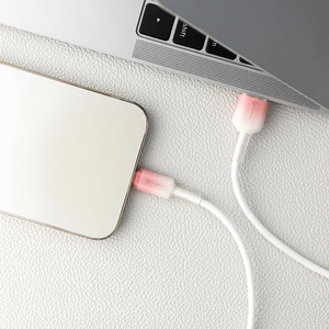 Kaapeli USB A - Lightning Forcell F-Energy 2.4A 12W Gradient 1 m C353 valkoinen