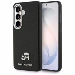 Karl Lagerfeld Saffiano KC Metal Logo MagSafe suojakuori Samsung Galaxy S26 musta