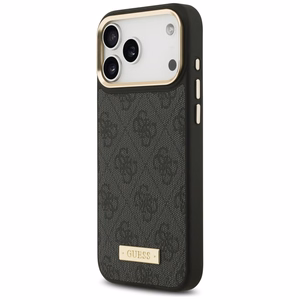 Guess 4G Logo Plate MagSafe suojakuori iPhone 17 Pro Max - musta