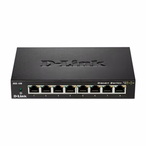 D-Link Kytkin DGS-108/E Hallitsematon Pöytämalli Gigabit Ethernet (kupari) -porttien määrä 8 60 kk