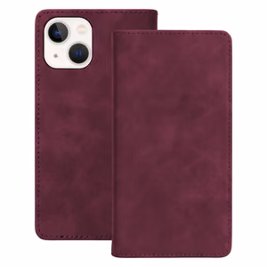 Smart Suede -kuori mallille iPhone 14, viininpunainen