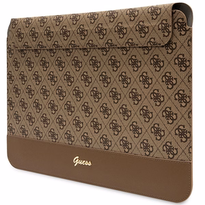 Guess 4G Stripe Metal Logo case for a 14" laptop - brown