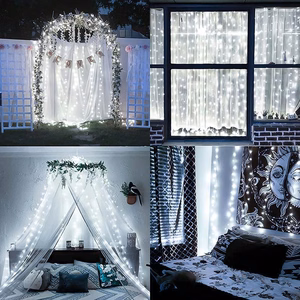 LED-valoverho (100 LED-lamppua) 3Mx1M kylmä valkoinen