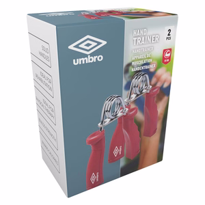 Umbro-käsipuristimet, 15 kg, 2 kpl, punaiset