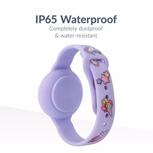 Beeep OneTag -paikannin lasten silikonirannekkeella, Unicorn, Apple Find My / Android
