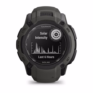 Garmin Instinct 2X Solar digitaalinen GPS-älykello, 2,79 cm (1,1"), MIP, 50 mm, 176 × 176 pikseliä, kosketusnäyttö, grafiitti, satelliitti-GPS