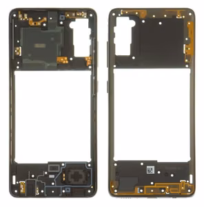 Middle Housing Samsung A415 A41 2020 Black with Buzzer and Side Buttons Original (Used Grade B)