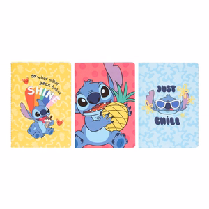 Disney Stitch Tropical A5 -muistikirjasetti, 3 kpl