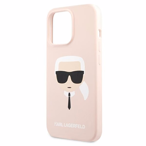 Karl Lagerfeld Silikoninen Karl's Head Suojakuori iPhone 13 Pro Max 6.7" - Vaaleanpunainen