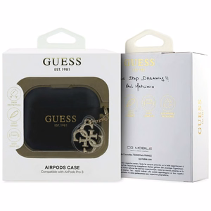 Guess Silikoninen 4G Charm Suojakuori AirPods Pro 3:lle - Musta