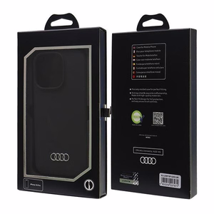 Audi Silicone kotelo iPhone 16 Pro 6.3" musta/musta kova kotelo AU-LSRIP16P-Q3/D1-BK