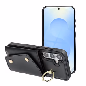 Suojakuori Samsung S25 EDGE:lle Wonder lompakolla musta