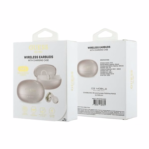 Wireless earphones OWS Guess Metalic Finish Electropated Parts Classic Logo pink