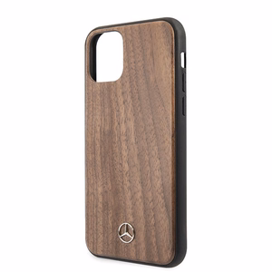 Mercedes Wood Line Walnut -kotelo iPhone 11 Pro Maxille - ruskea