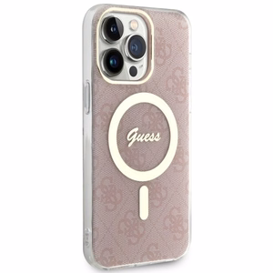 Guess 4G MagSafe suojakuori iPhone 14 Pro Max:lle - vaaleanpunainen