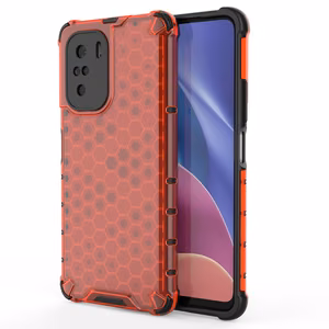Honeycomb Case armor cover with TPU Bumper for Xiaomi Redmi K40 Pro+ / K40 Pro / K40 / Poco F3 red