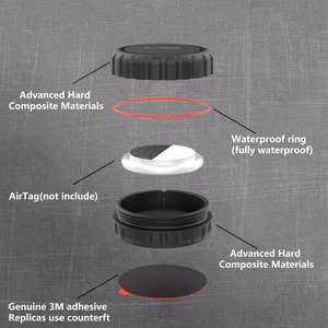 Tech-Protect 3M Pussi Apple AirTag 1/2 Musta