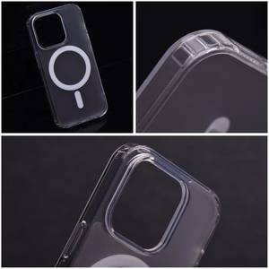Suojakuori iPhone 15 PLUS:lle Frost Mag Cover MagSafe-yhteensopiva läpinäkyvä jäinen
