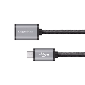 Kruger&Matz USB-naarasliitin–micro-USB-urosliitinkaapeli, 0,2 m
