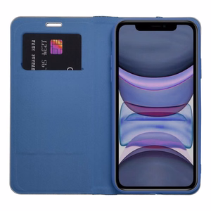 Läppäsuojakuori iPhone 17:lle Luna Book Carbon sininen
