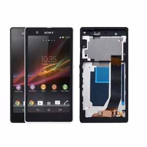 LCD Näyttö yhteensopiva Sony Xperia Z C6603 valkoisella kehyksellä HQ