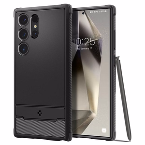 Spigen Rugged Armor suojakuori Samsung Galaxy S24 Ultra:lle matta musta